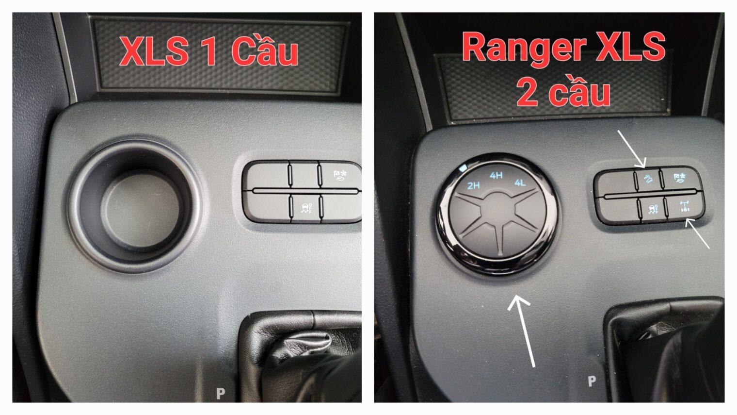 So Sánh Ford Ranger XLS 1 Cầu và Ranger XLS 2 Cầu – Giống và Khác nhau